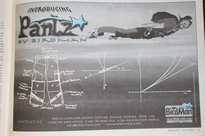 BirdMan Pantz ad, 2002.